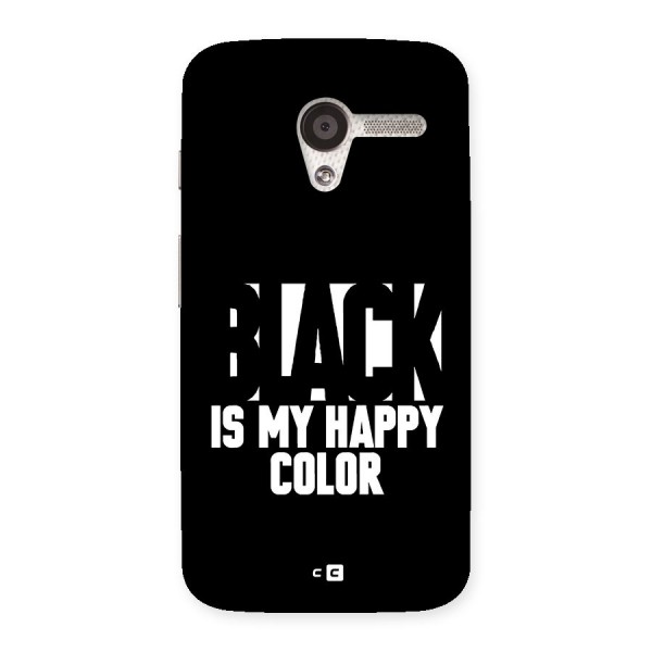 Black My Happy Color Back Case for Moto X