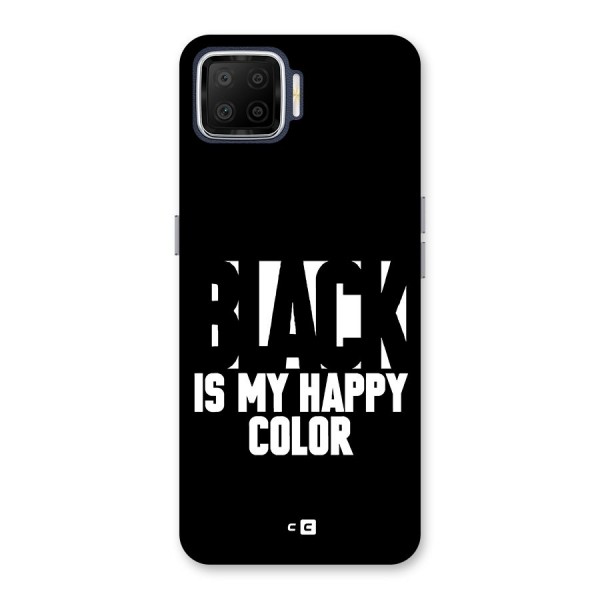Black My Happy Color Back Case for Oppo F17