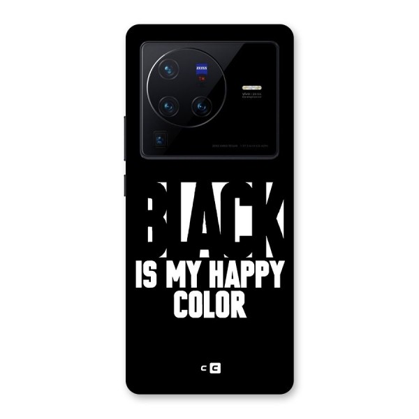 Black My Happy Color Back Case for Vivo X80 Pro