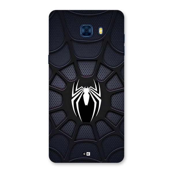 Black Web Back Case for Galaxy C7 Pro