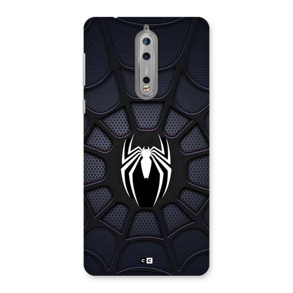 Black Web Back Case for Nokia 8