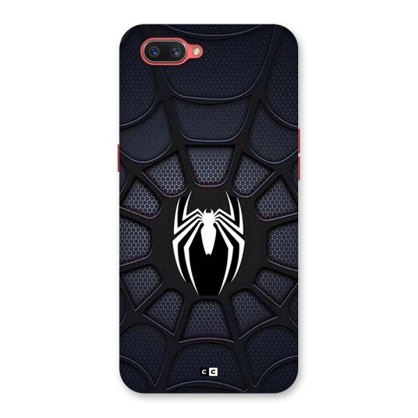 Black Web Back Case for Oppo A3s