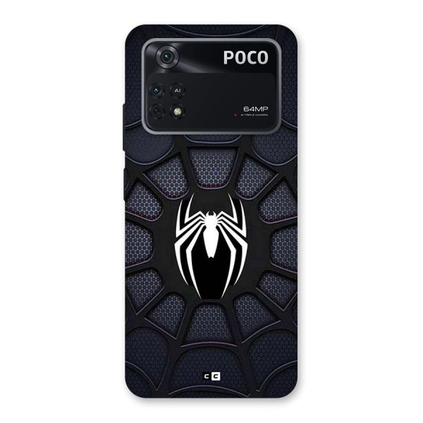 Black Web Back Case for Poco M4 Pro 4G