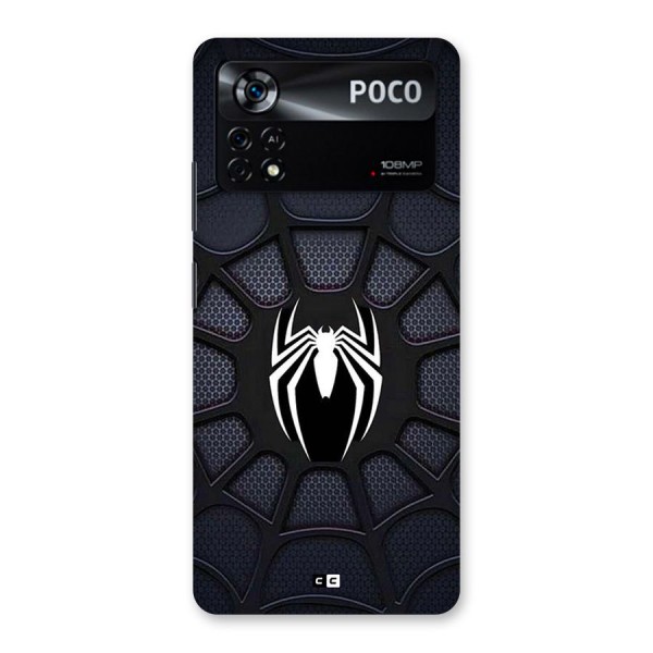 Black Web Back Case for Poco X4 Pro 5G