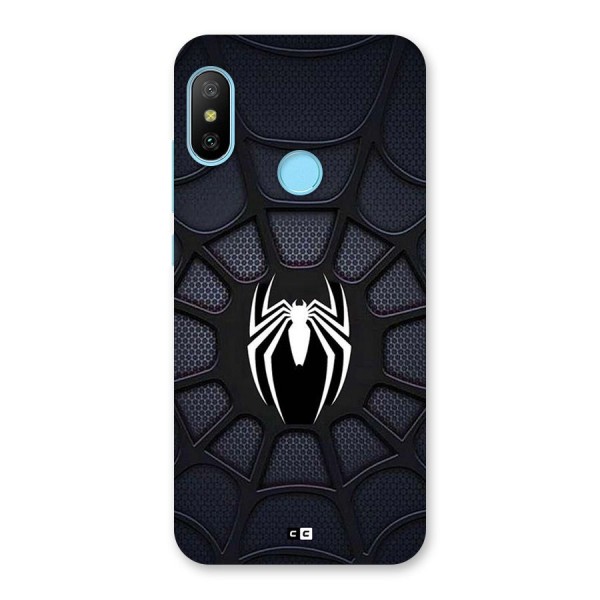 Black Web Back Case for Redmi 6 Pro