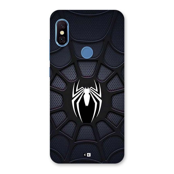 Black Web Back Case for Redmi Note 6 Pro