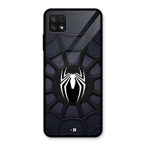 Black Web Glass Back Case for Galaxy A22 5G