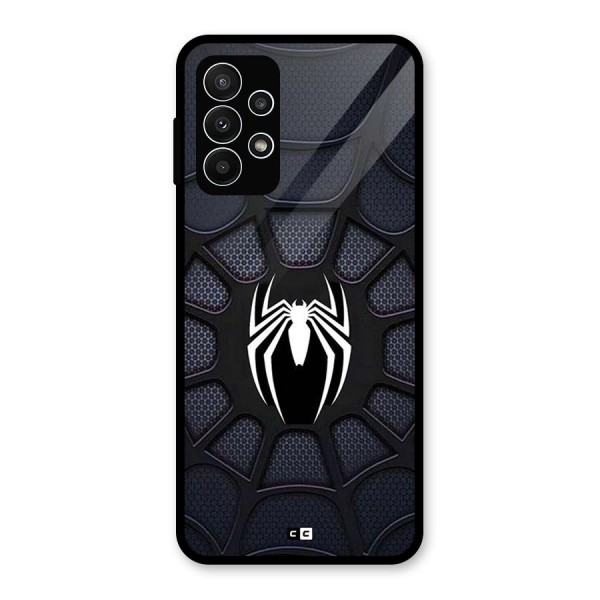 Black Web Glass Back Case for Galaxy A23