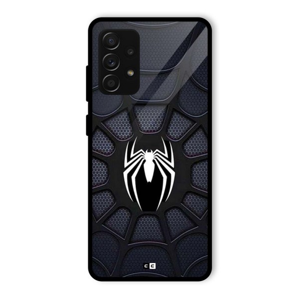 Black Web Glass Back Case for Galaxy A53 5G