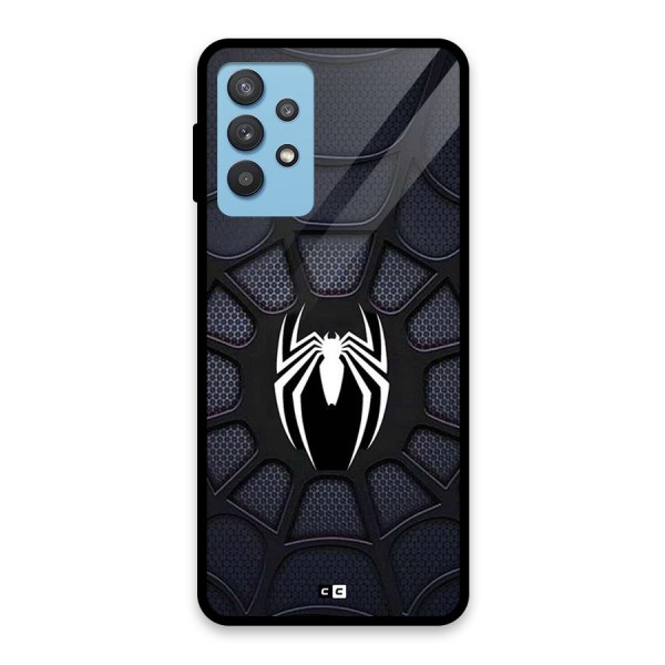 Black Web Glass Back Case for Galaxy M32 5G