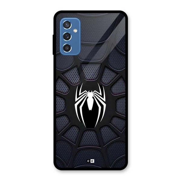 Black Web Glass Back Case for Galaxy M52 5G