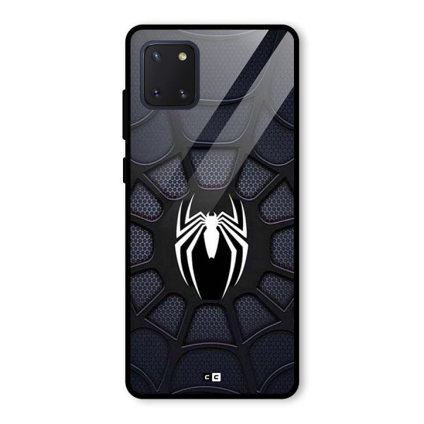 Black Web Glass Back Case for Galaxy Note 10 Lite