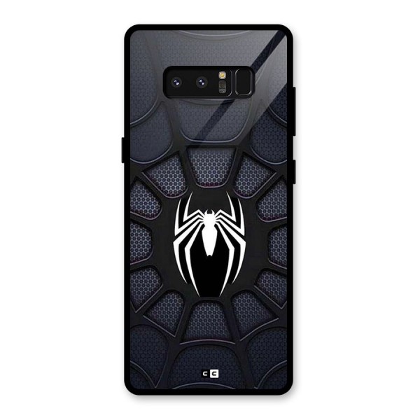 Black Web Glass Back Case for Galaxy Note 8