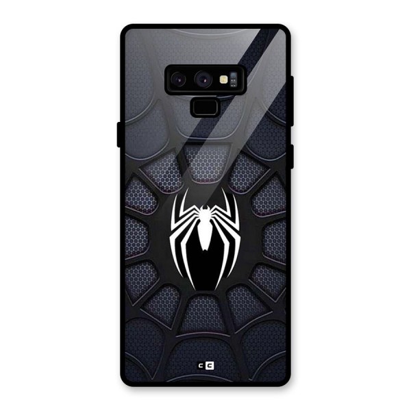 Black Web Glass Back Case for Galaxy Note 9