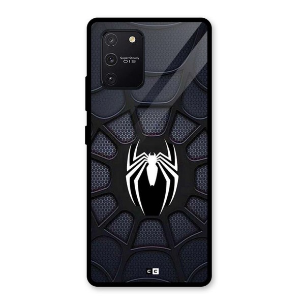 Black Web Glass Back Case for Galaxy S10 Lite