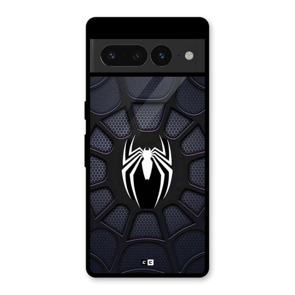 Black Web Glass Back Case for Google Pixel 7 Pro