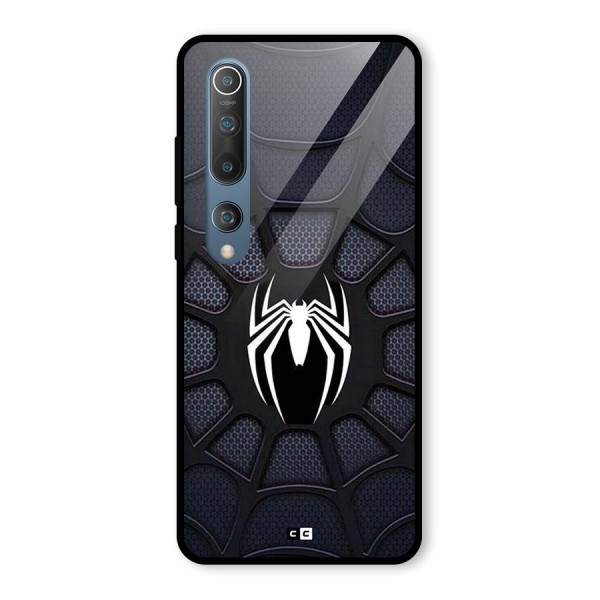 Black Web Glass Back Case for Mi 10