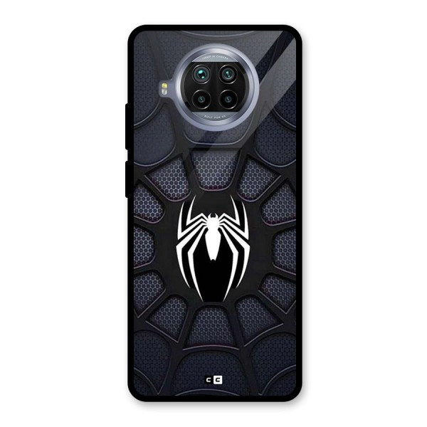 Black Web Glass Back Case for Mi 10i