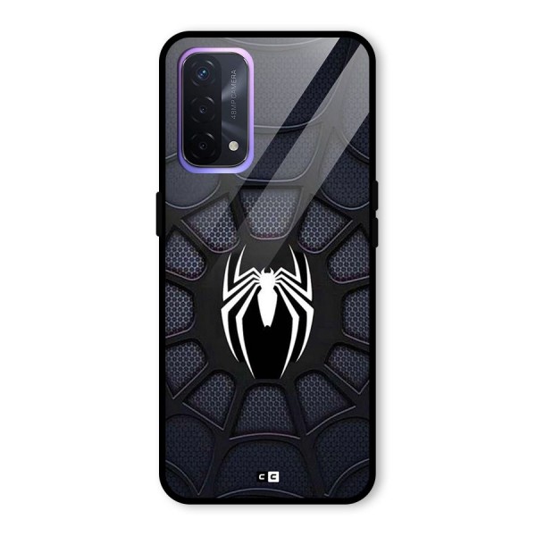 Black Web Glass Back Case for Oppo A74 5G