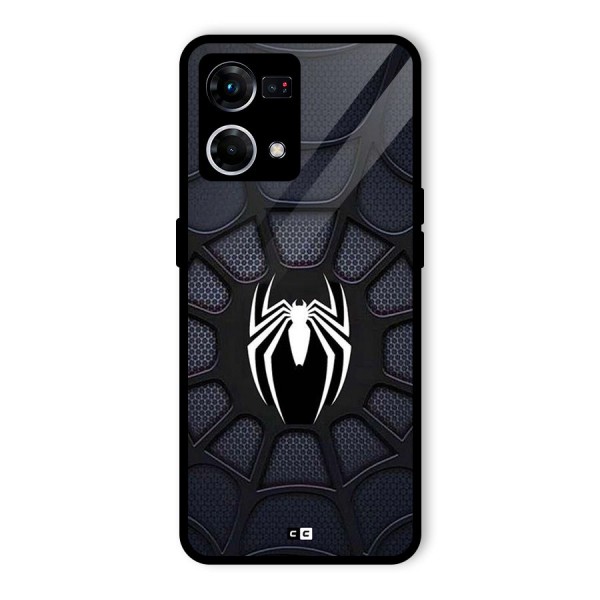 Black Web Glass Back Case for Oppo F21 Pro 4G