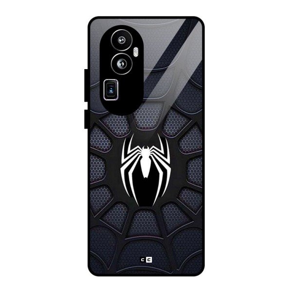 Black Web Glass Back Case for Oppo Reno10 Pro Plus