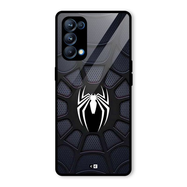 Black Web Glass Back Case for Oppo Reno5 Pro 5G