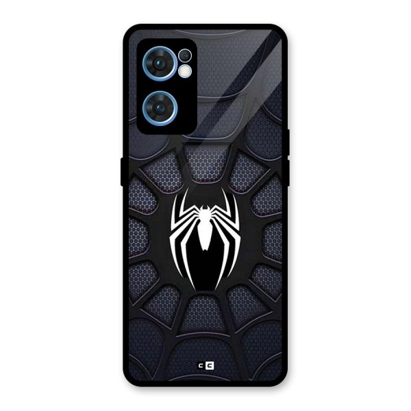 Black Web Glass Back Case for Oppo Reno7 5G