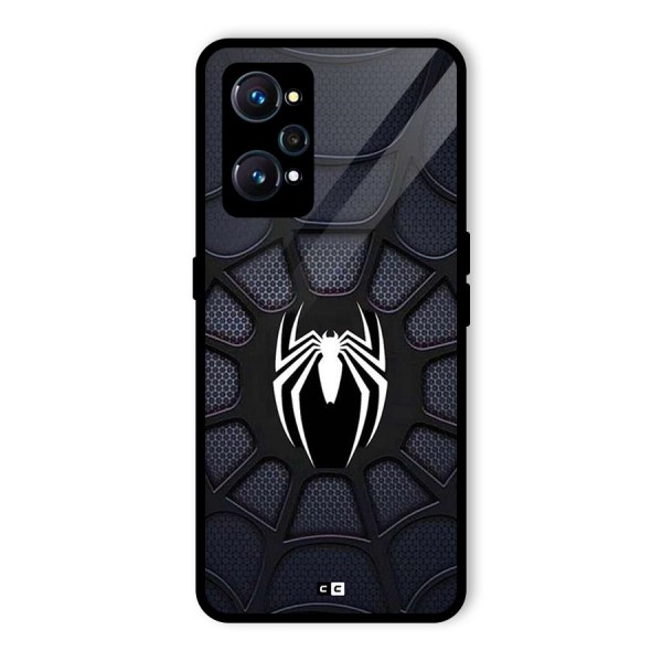 Black Web Glass Back Case for Realme GT 2