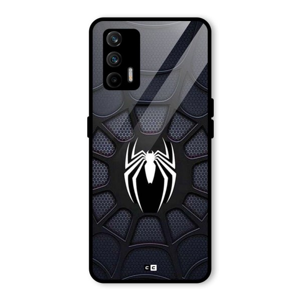 Black Web Glass Back Case for Realme GT 5G