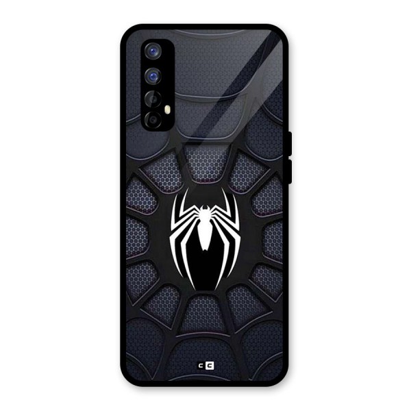 Black Web Glass Back Case for Realme Narzo 20 Pro