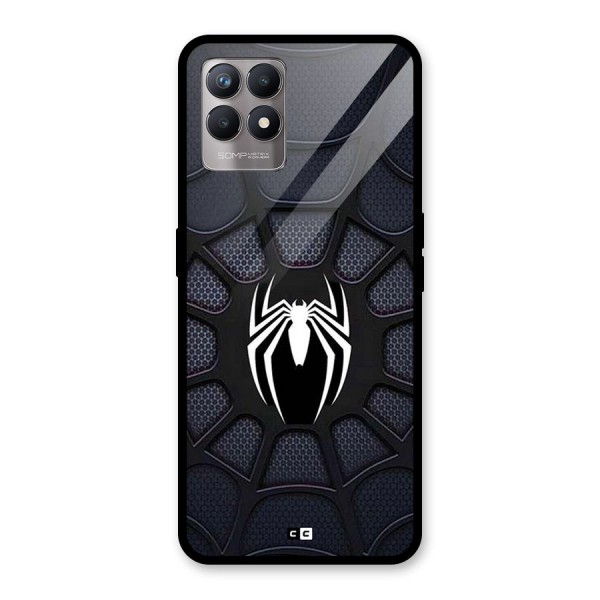 Black Web Glass Back Case for Realme Narzo 50