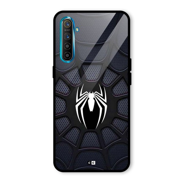 Black Web Glass Back Case for Realme X2