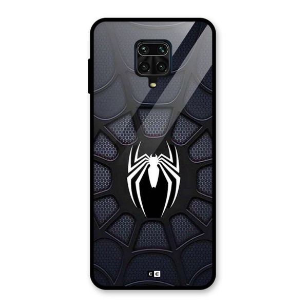 Black Web Glass Back Case for Redmi Note 10 Lite