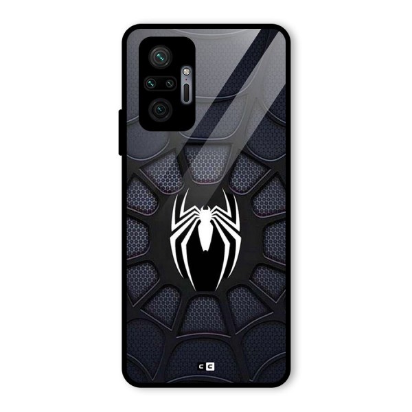 Black Web Glass Back Case for Redmi Note 10 Pro