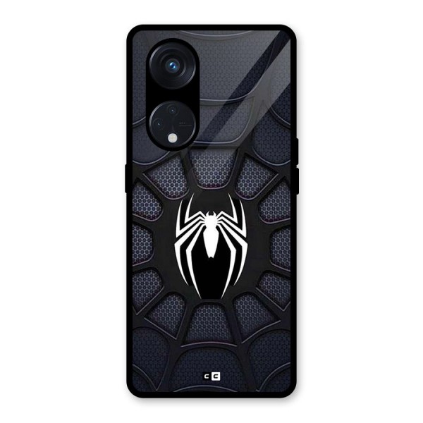 Black Web Glass Back Case for Reno8 T 5G