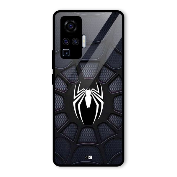 Black Web Glass Back Case for Vivo X50 Pro