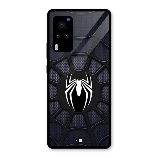 Black Web Glass Back Case for Vivo X60 Pro