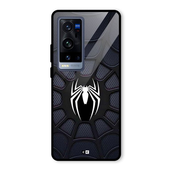 Black Web Glass Back Case for Vivo X60 Pro Plus