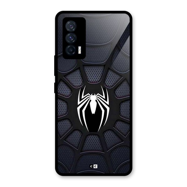 Black Web Glass Back Case for Vivo iQOO 7 5G