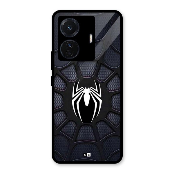 Black Web Glass Back Case for Vivo iQOO Z6 Pro