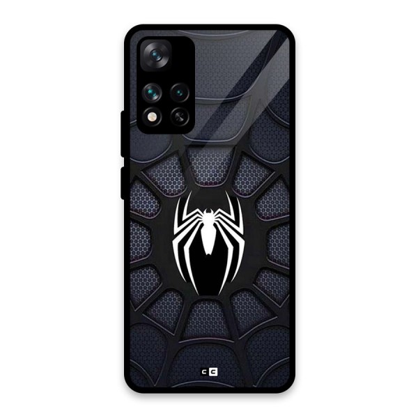 Black Web Glass Back Case for Xiaomi 11i HyperCharge 5G