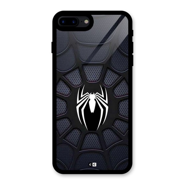 Black Web Glass Back Case for iPhone 7 Plus