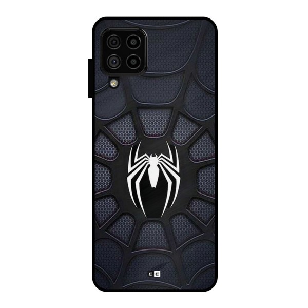 Black Web Metal Back Case for Galaxy A22 4G