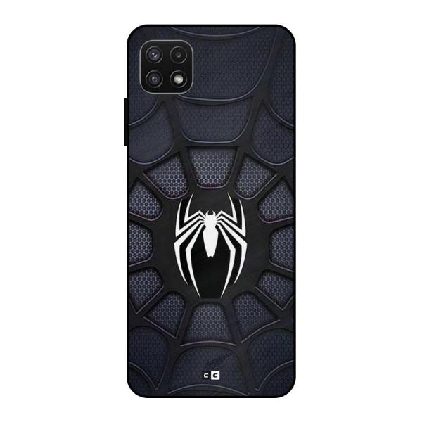 Black Web Metal Back Case for Galaxy A22 5G