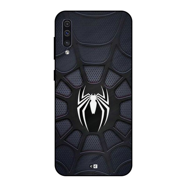 Black Web Metal Back Case for Galaxy A30s