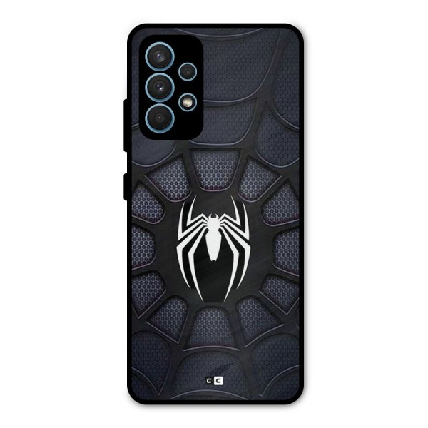 Black Web Metal Back Case for Galaxy A32