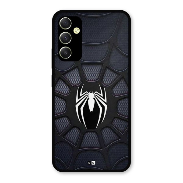 Black Web Metal Back Case for Galaxy A34