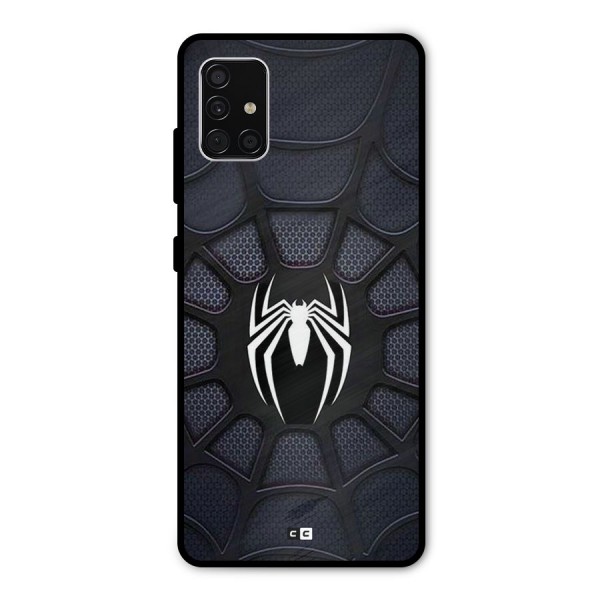 Black Web Metal Back Case for Galaxy A51