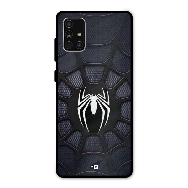 Black Web Metal Back Case for Galaxy A71