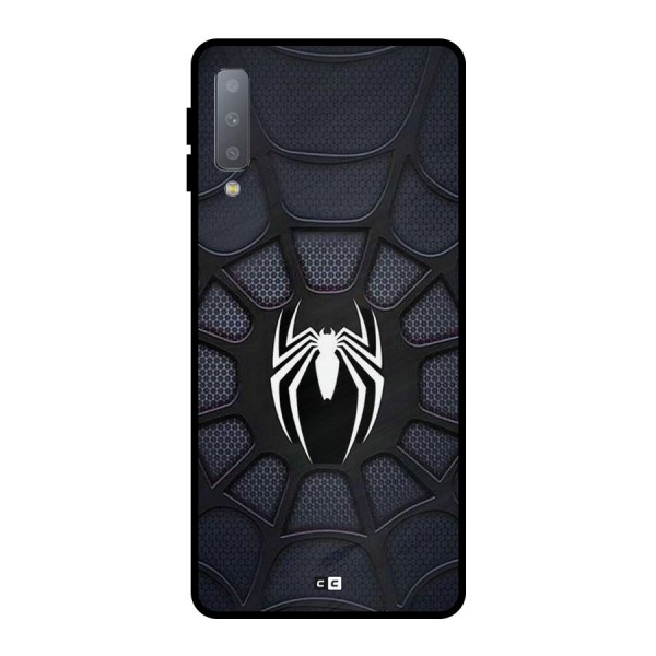 Black Web Metal Back Case for Galaxy A7 (2018)